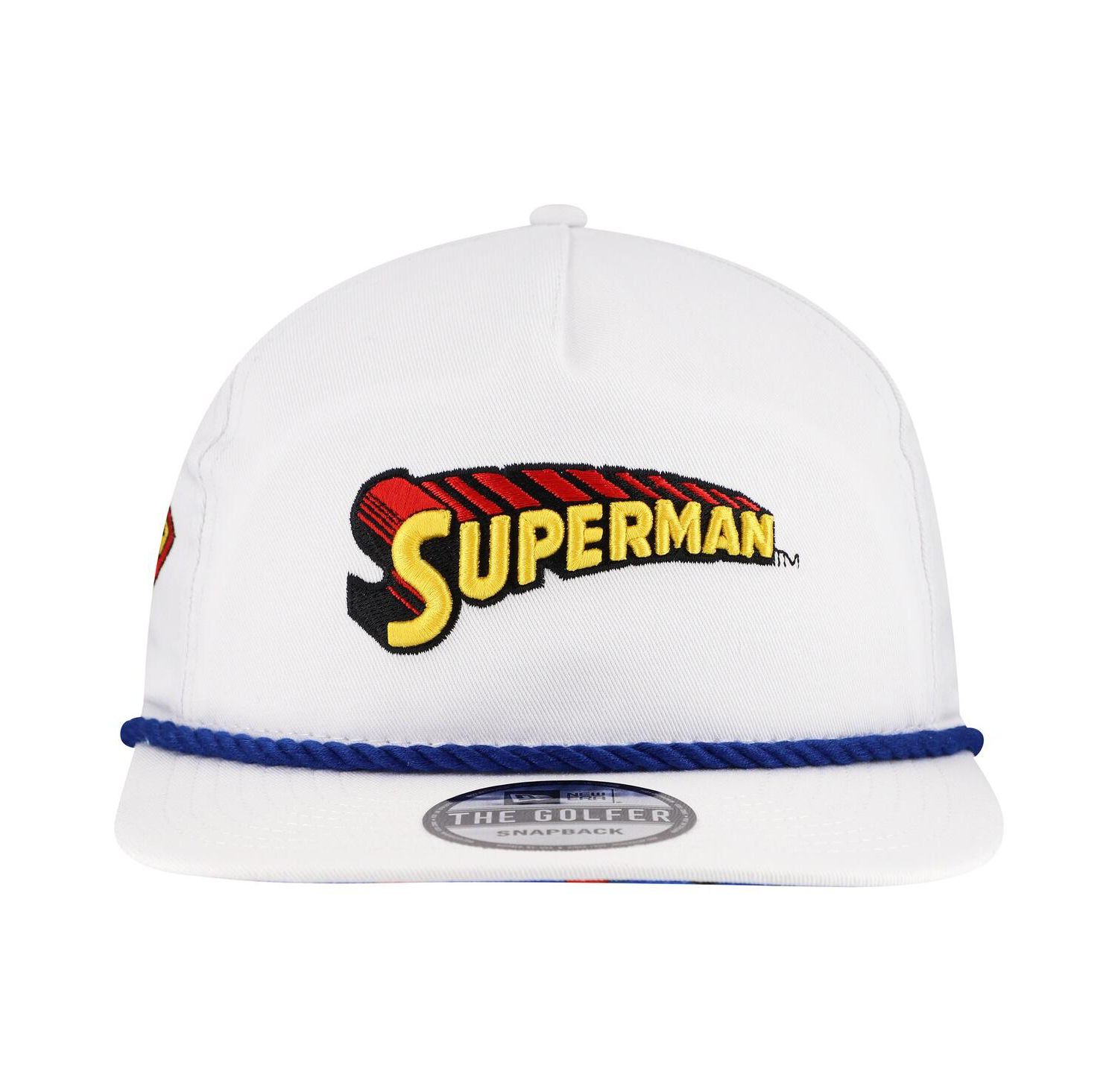Men's White Superman Golfer Adjustable Hat