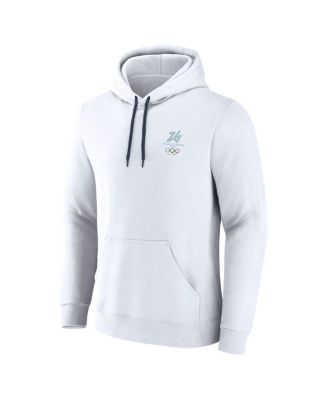 Men's White Milano Cortina 2026 Winter Olympics Fleece Pullover Hoodie