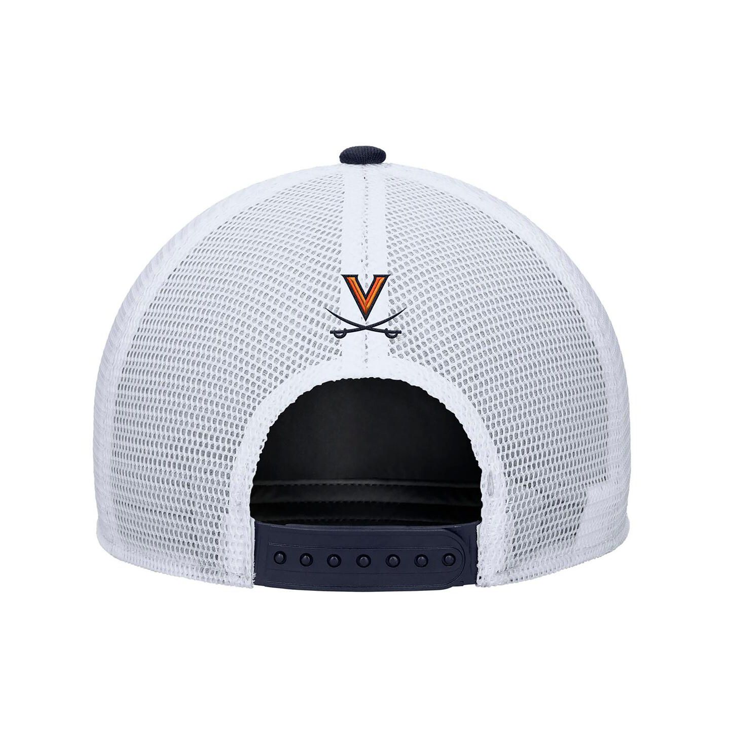 Мужская кепка Nike Navy Virginia Cavaliers 2025 On-Field Rise Trucker Performance Adjustable Hat — фото 2