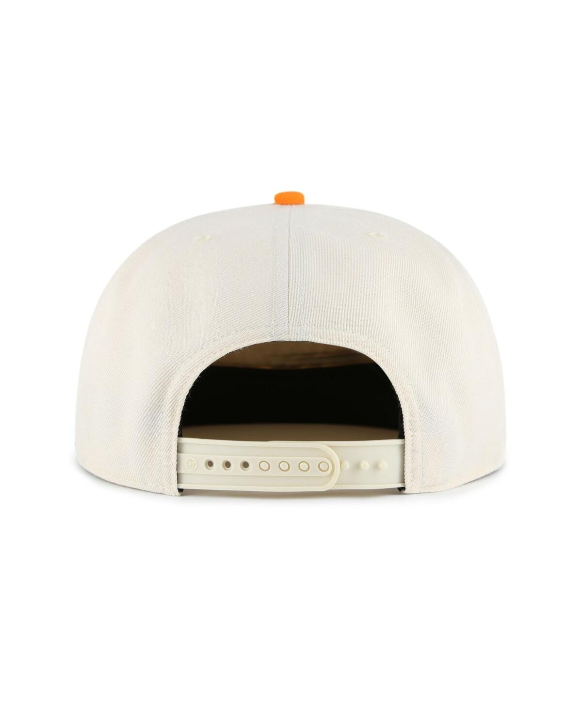 47 Brand Men's And Women's Natural Tennessee Volunteers Crossover Off Hand Captain Adjustable Hat In Yellow