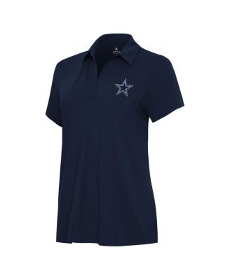 Women's Navy Dallas Cowboys Era V-Neck Polo Shirt