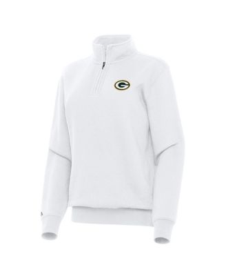 Women's White Green Bay Packers Victory Quarter-Zip Top