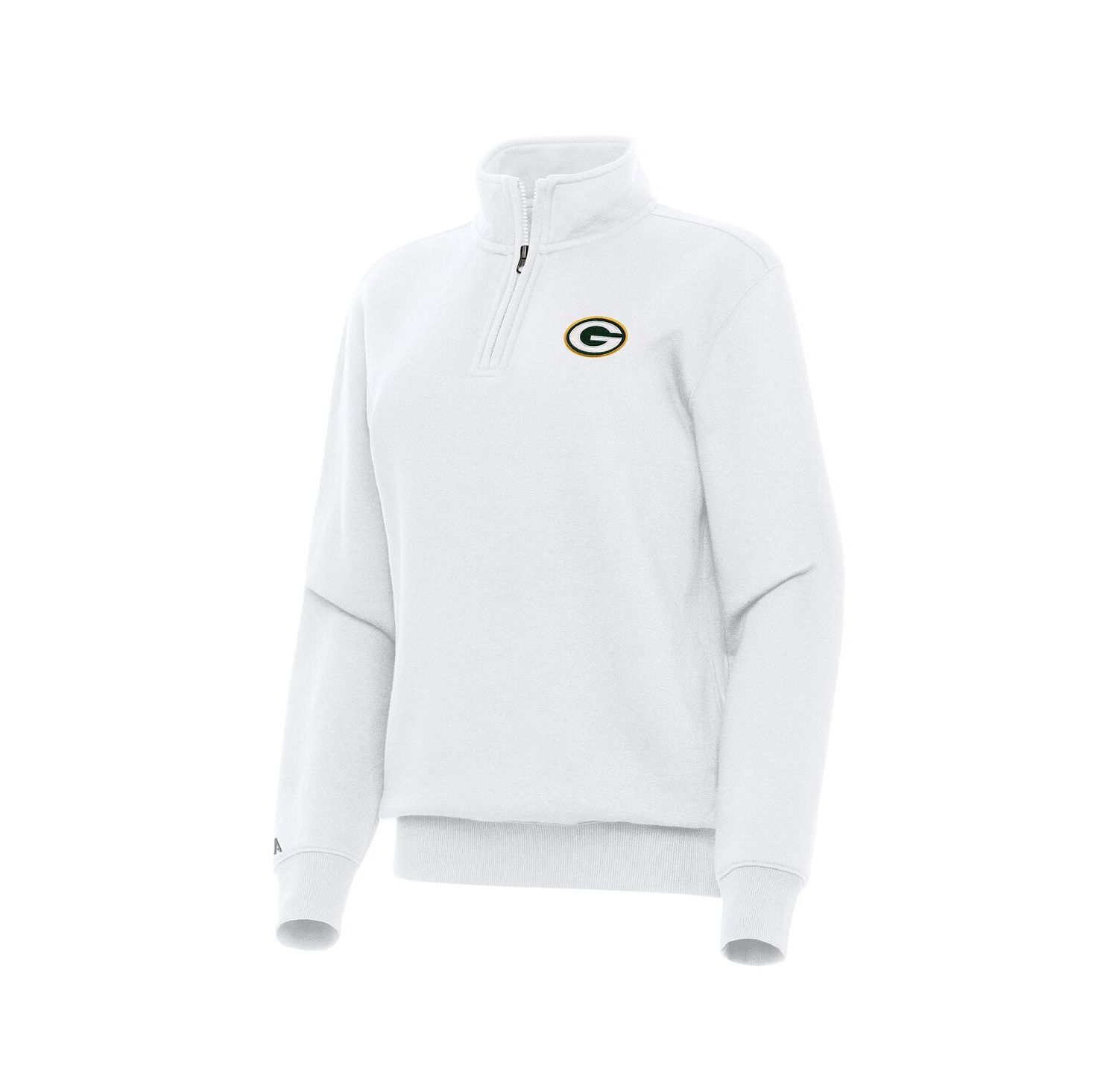 Women's White Green Bay Packers Victory Quarter-Zip Top