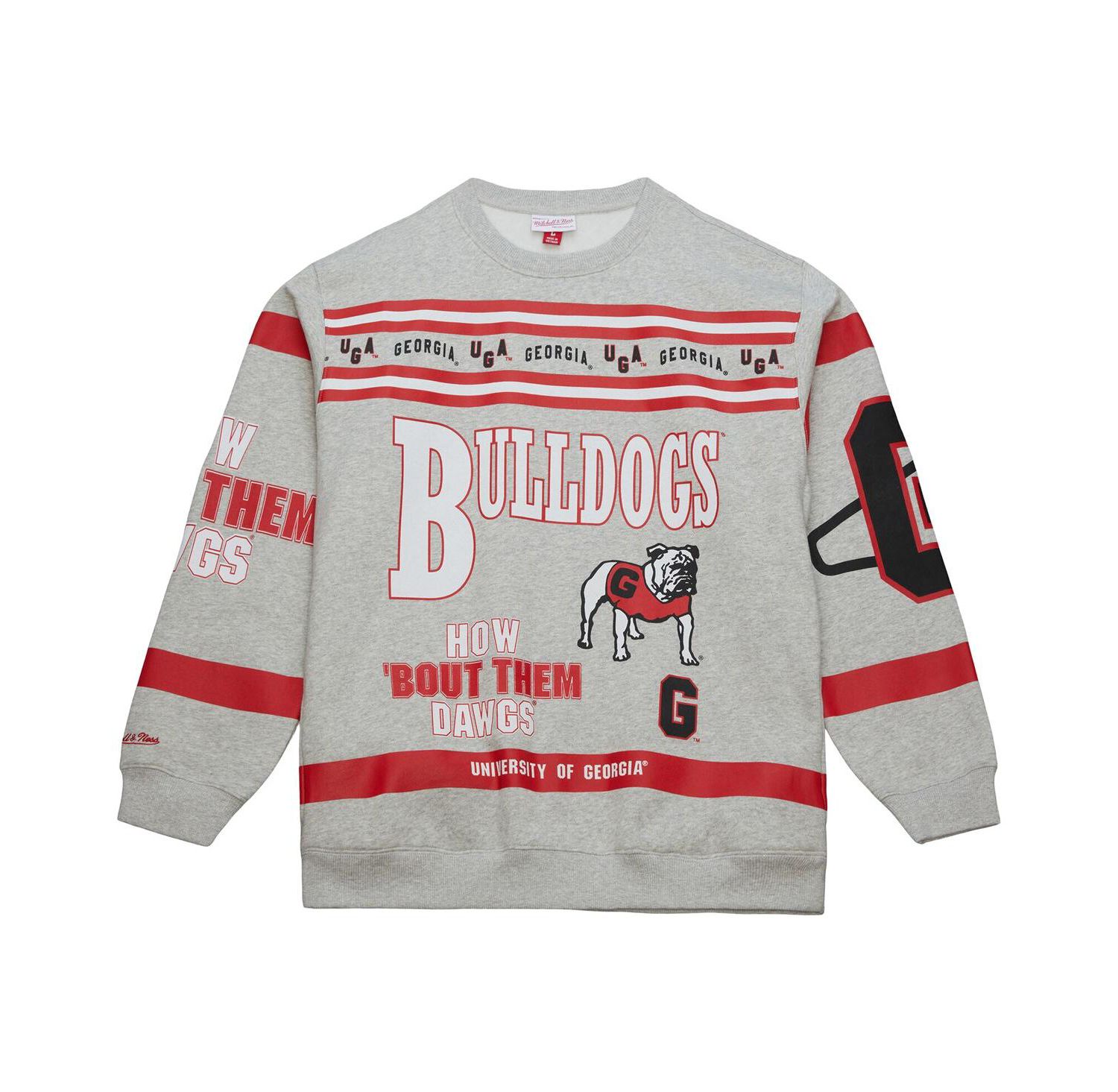Men's Gray Georgia Bulldogs All Over Print Sweatshirt
