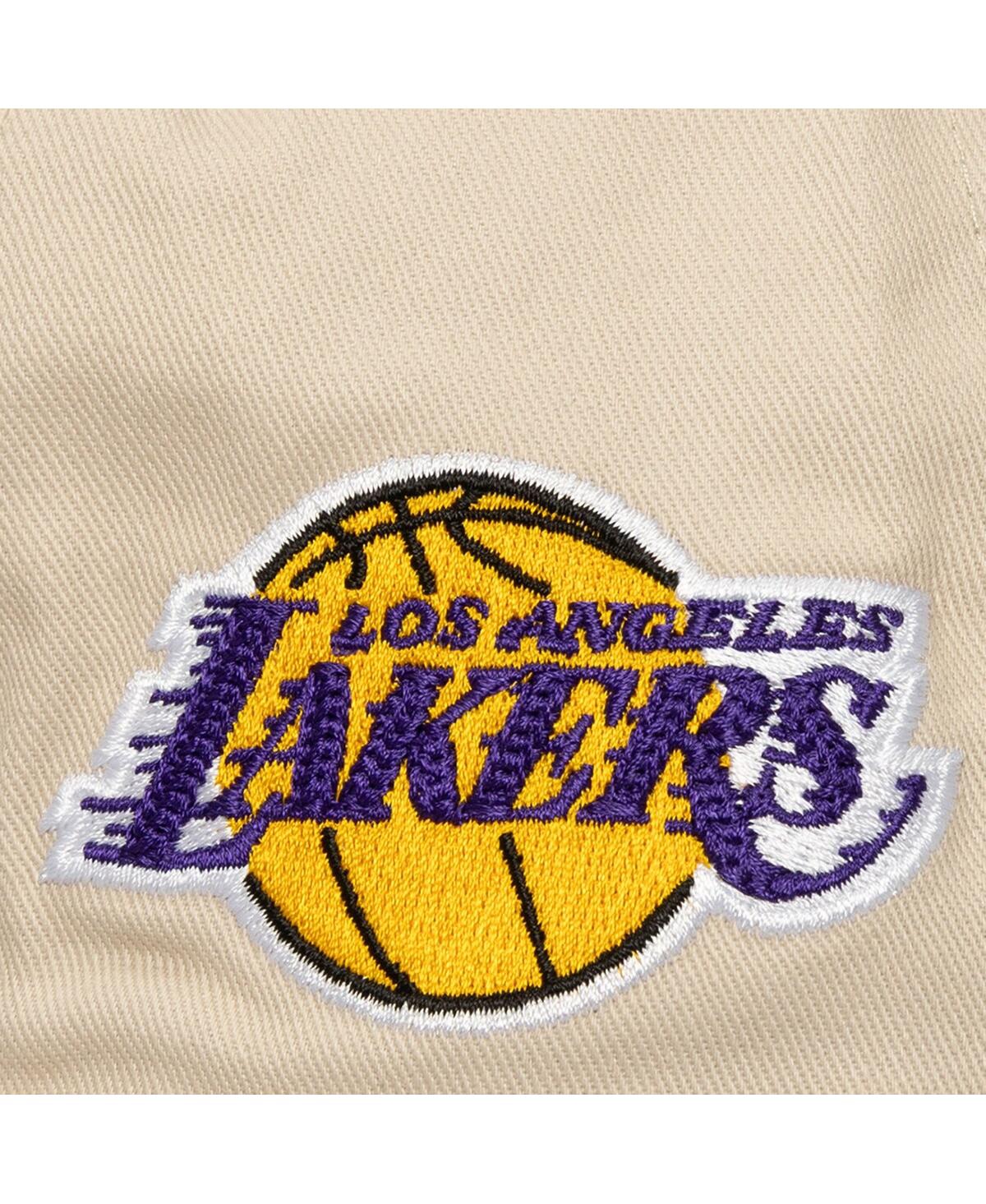 Mitchell & Ness Men's Cream/Purple Los Angeles Lakers Cityscape Caddy Snapback Hat