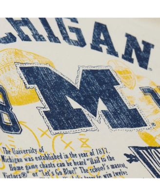 Men's Cream Michigan Wolverines Heritage Scholar T-Shirt