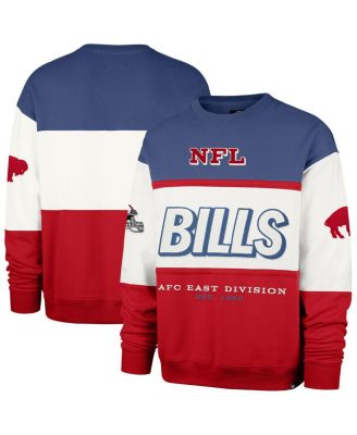 '47 Brand - Men's Royal/Red Buffalo Bills Throwback Breeze Maximalist Sweatshirt