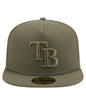 Men's Olive Tampa Bay Rays Color Pack A-Frame 59FIFTY Fitted Hat