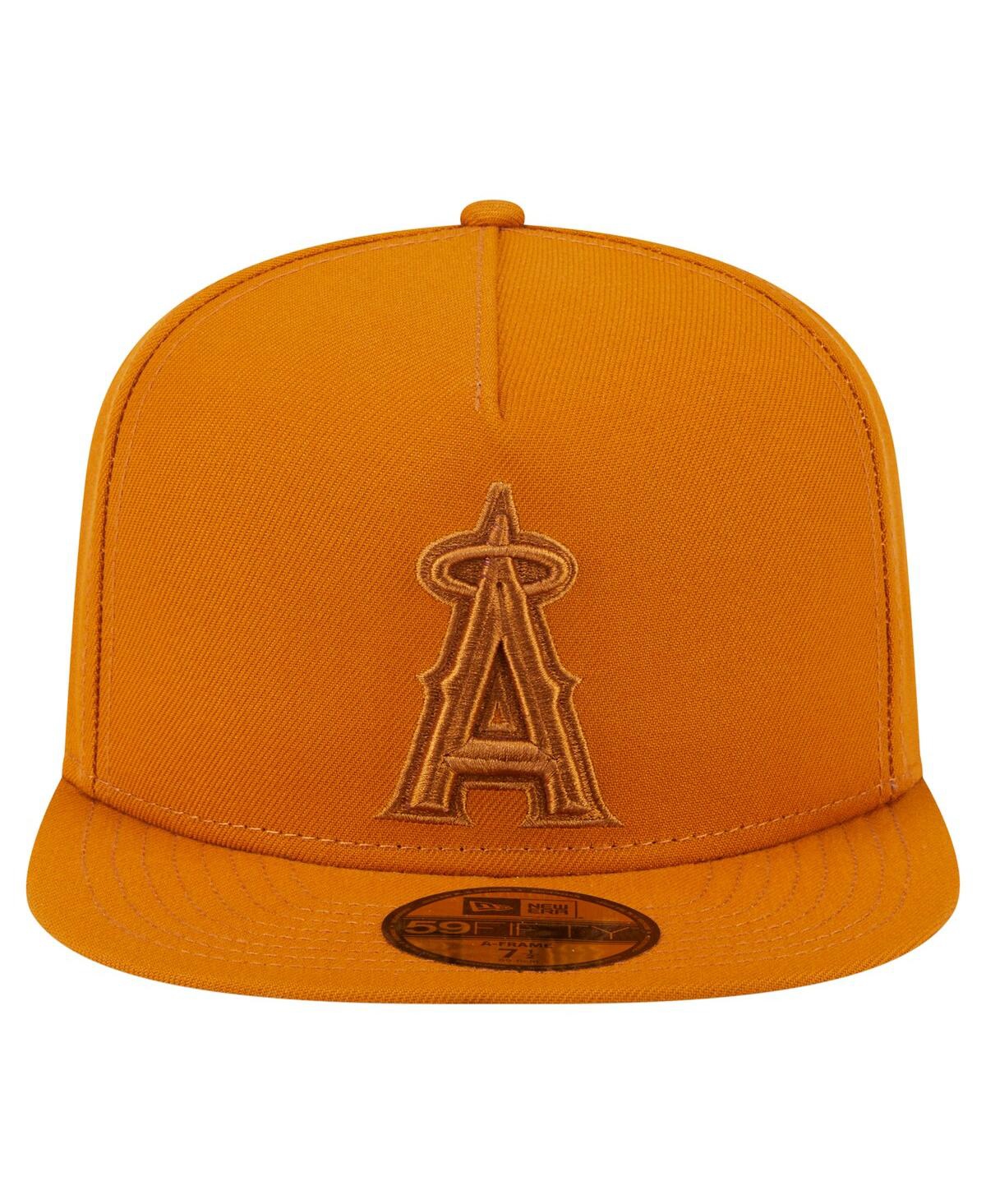 New Era Men's Orange Los Angeles Angels Color Pack A-frame 59fifty Fitted Hat In Orange