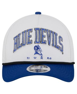 Men's White/Royal Duke Blue Devils Arch Two-Tone Rope 9FORTY A-Frame M-Crown Adjustable Hat