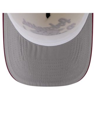 Men's Cream/Cardinal Arkansas Razorbacks Vintage Chainstitch 9FIFTY A-Frame Snapback Hat