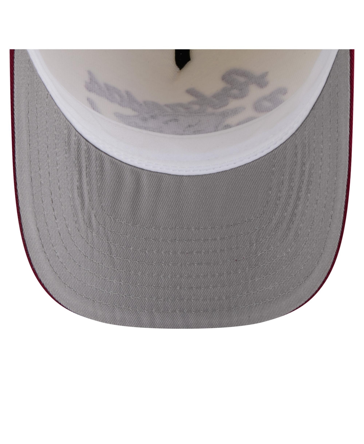 New Era Men's Cream/cardinal Arkansas Razorbacks Vintage Chainstitch 9fifty A-frame Snapback Hat In Red