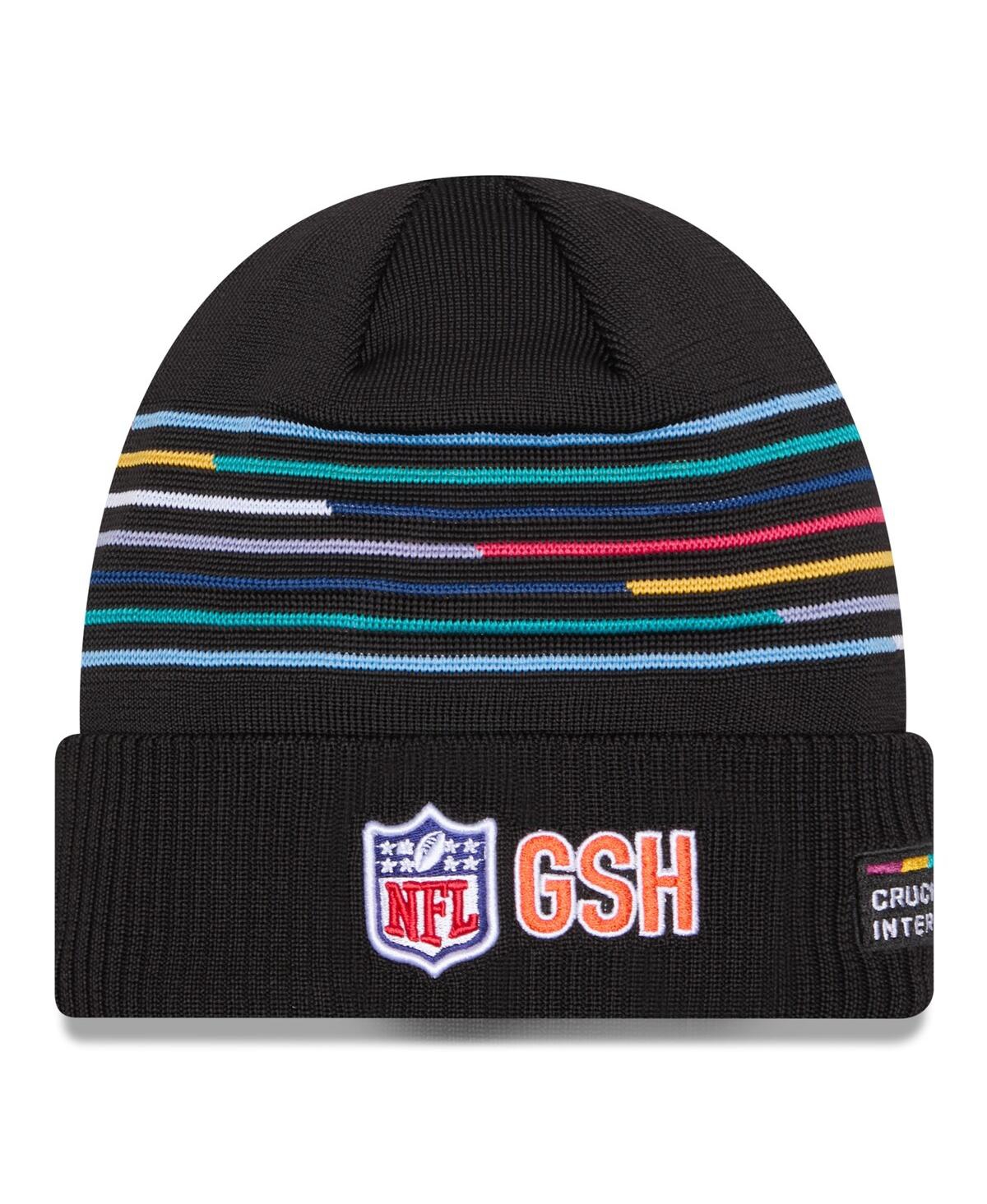 New Era Men's Black Chicago Bears 2025 Nfl Crucial Catch Cuffed Knit Hat In Black