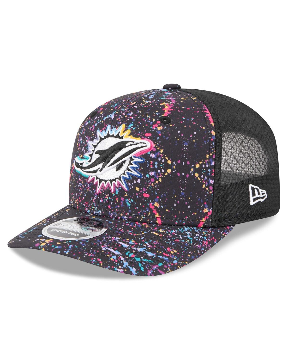New Era Men's Black Miami Dolphins 2025 Nfl Crucial Catch 9seventy Adjustable Hat In Black