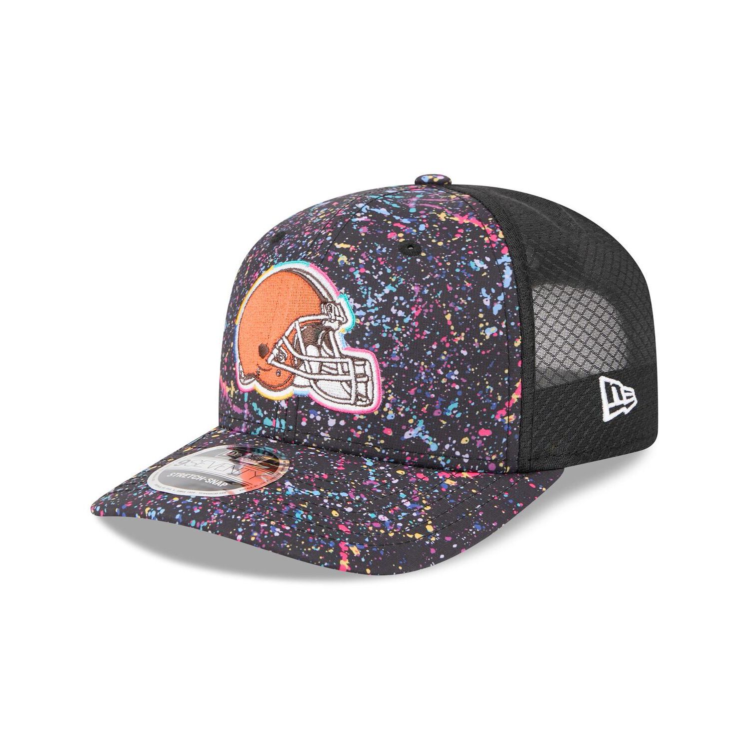 Men's Black Cleveland Browns 2025 NFL Crucial Catch 9SEVENTY Adjustable Hat