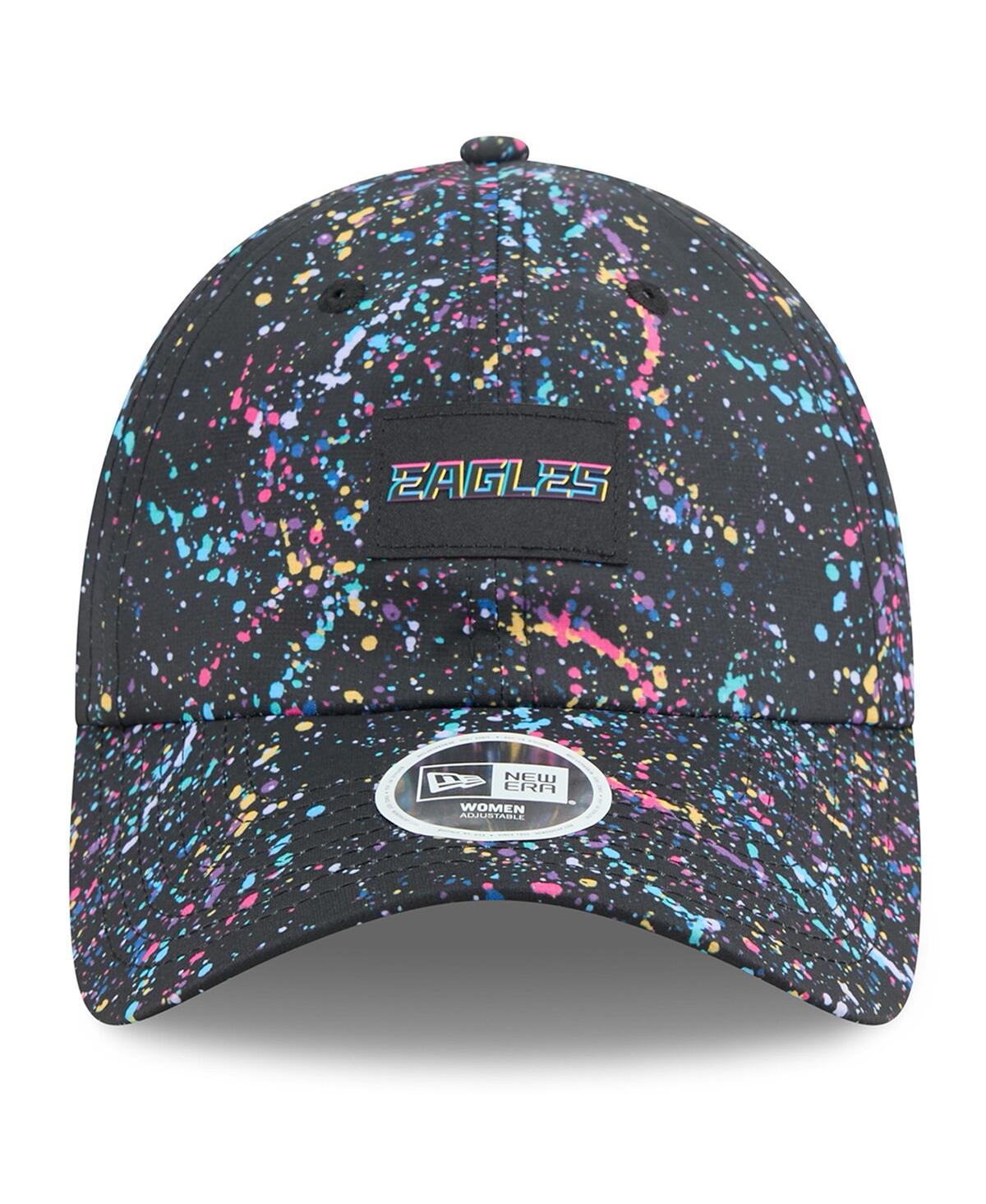 New Era Women's Black Philadelphia Eagles 2025 Nfl Crucial Catch Pony Tail Adjustable Hat In Blue