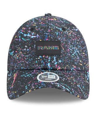 Women's Black Los Angeles Rams 2025 NFL Crucial Catch Pony Tail Adjustable Hat