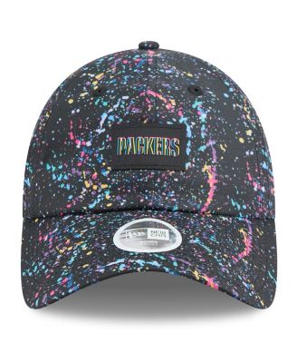 Women's Black Green Bay Packers 2025 NFL Crucial Catch Pony Tail Adjustable Hat