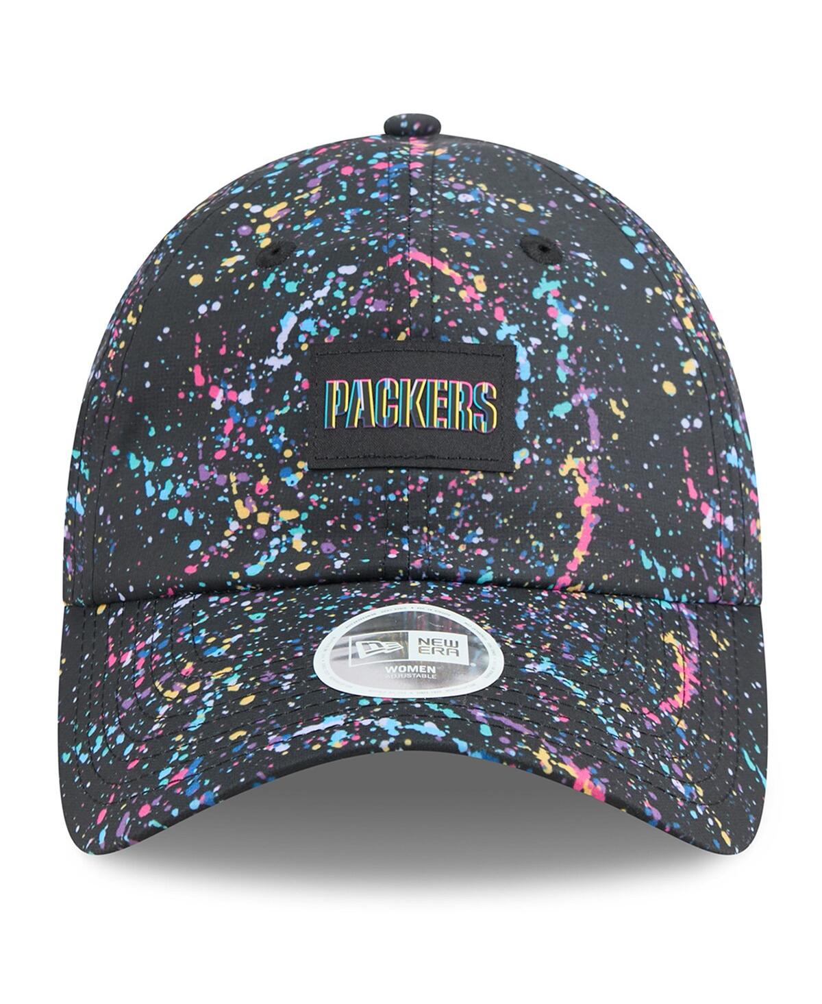 New Era Women's Black Green Bay Packers 2025 Nfl Crucial Catch Pony Tail Adjustable Hat In Black