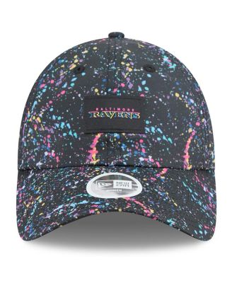 Women's Black Baltimore Ravens 2025 NFL Crucial Catch Pony Tail Adjustable Hat