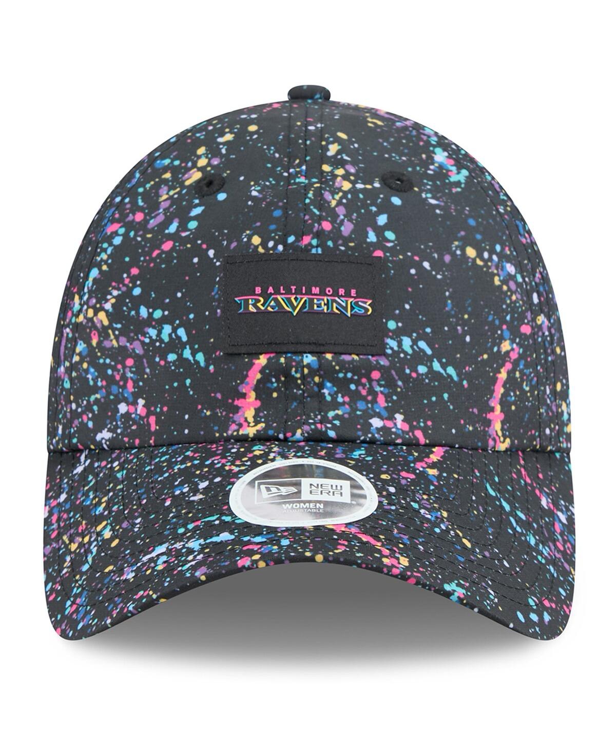 New Era Women's Black Baltimore Ravens 2025 Nfl Crucial Catch Pony Tail Adjustable Hat In Multi