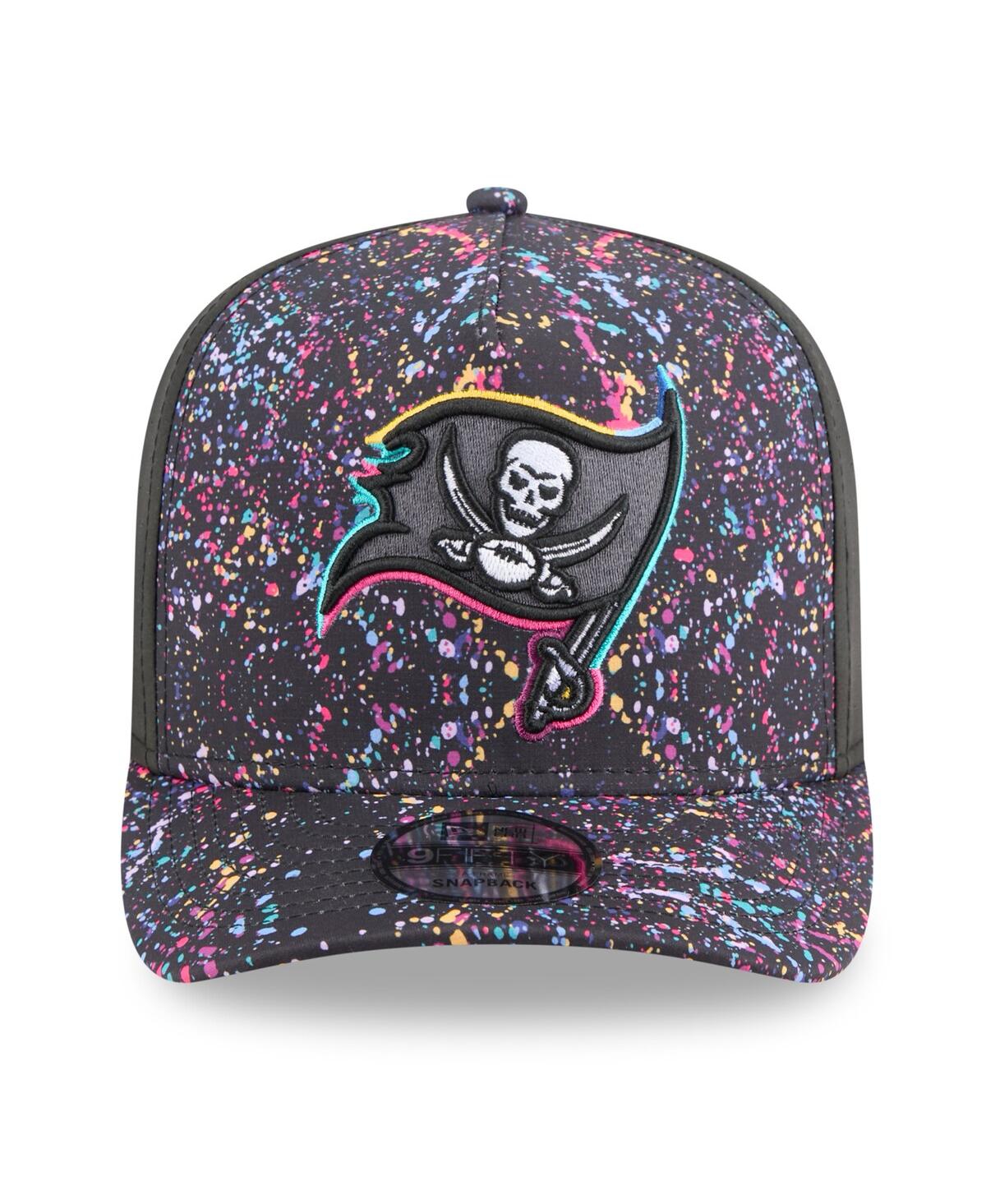 New Era Men's Black Tampa Bay Buccaneers 2025 Nfl Crucial Catch A-frame 9fifty Snapback Hat In Gray