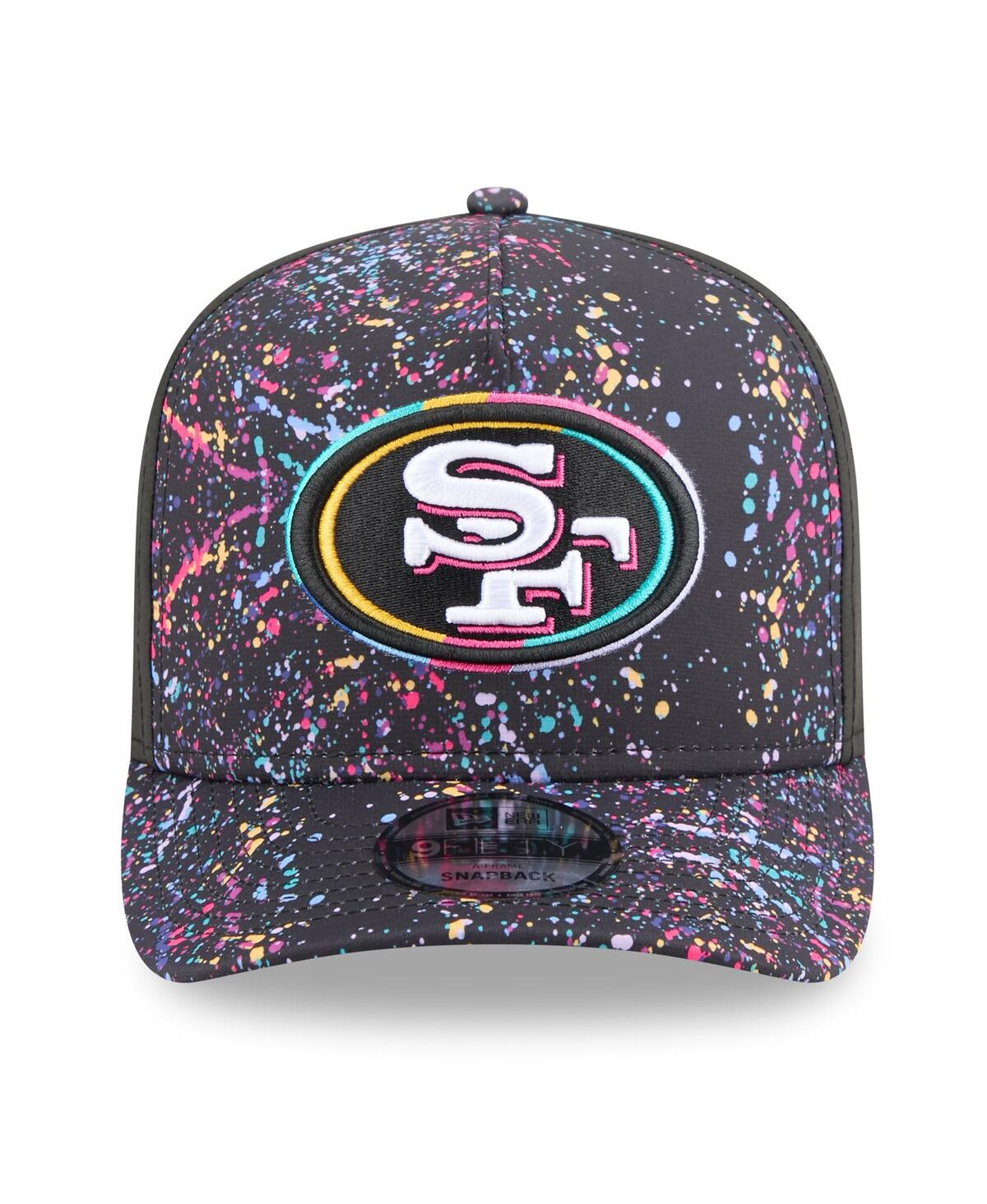 New Era Men's Black San Francisco 49ers 2025 Nfl Crucial Catch A-frame 9fifty Snapback Hat In Gray