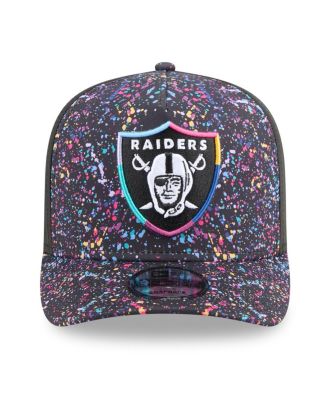 Men's Black Las Vegas Raiders 2025 NFL Crucial Catch A-Frame 9FIFTY Snapback Hat