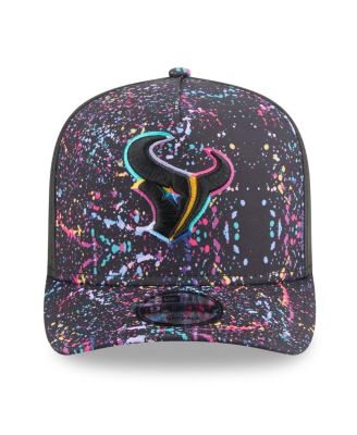 Men's Black Houston Texans 2025 NFL Crucial Catch A-Frame 9FIFTY Snapback Hat