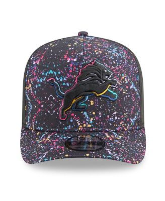 Men's Black Detroit Lions 2025 NFL Crucial Catch A-Frame 9FIFTY Snapback Hat