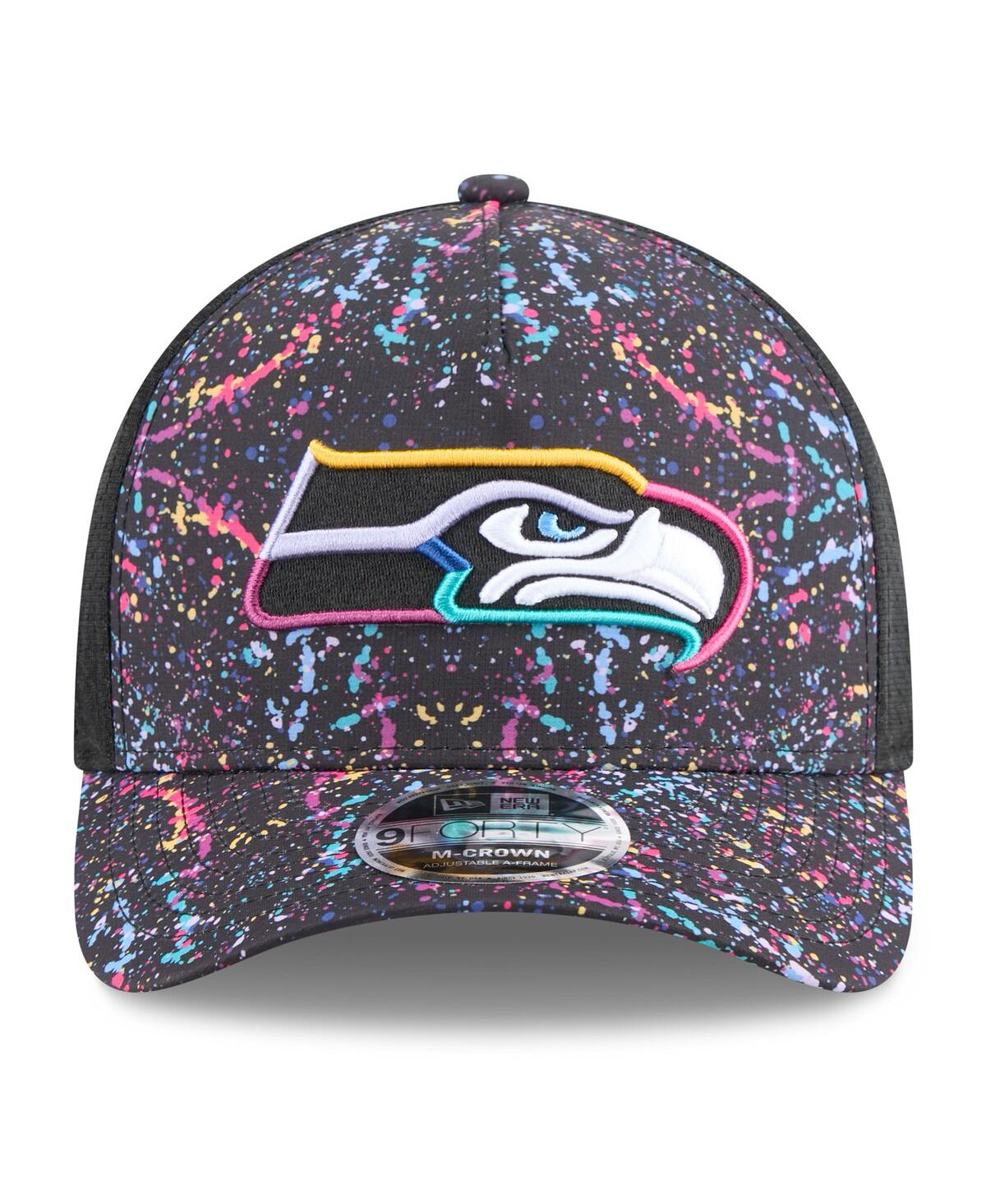 New Era Men's Black Seattle Seahawks 2025 Nfl Crucial Catch 9forty Adjustable Hat In Black