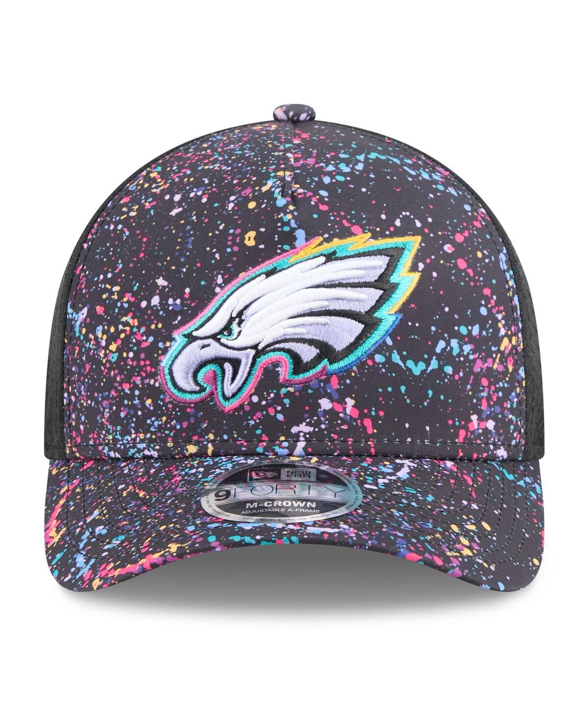 New Era Men's Black Philadelphia Eagles 2025 Nfl Crucial Catch 9forty Adjustable Hat In Black