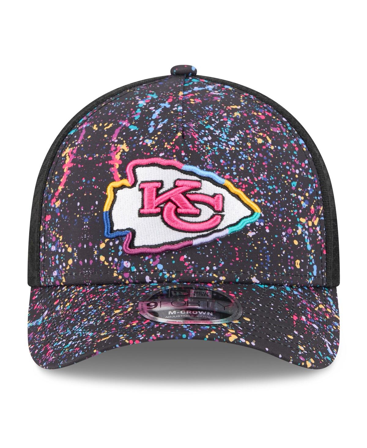 New Era Men's Black Kansas City Chiefs 2025 Nfl Crucial Catch 9forty Adjustable Hat In Gray