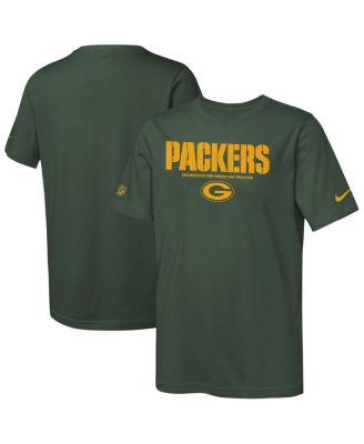 Nike - Big Boys and Girls Green Green Bay Packers Sideline Team Issue T-shirt