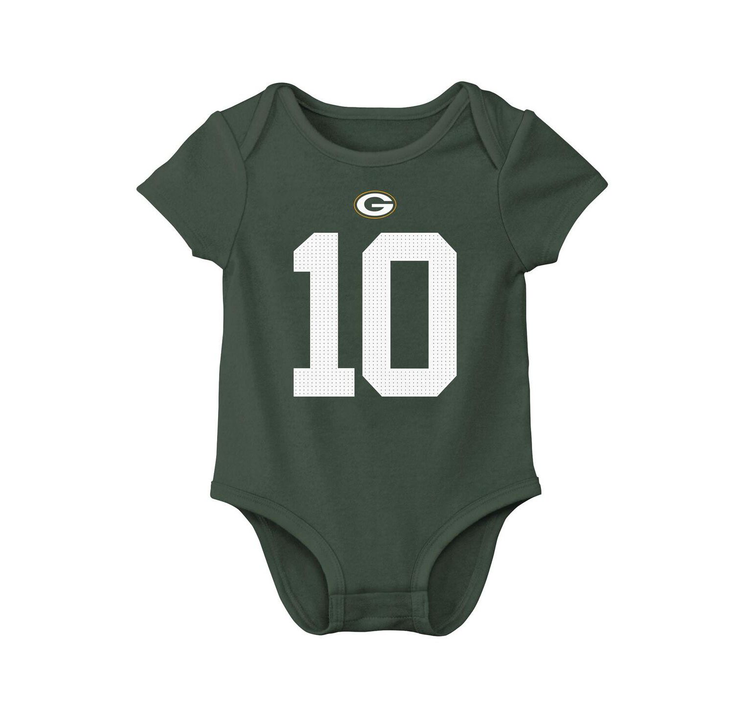 Baby Boys and Girls Jordan Love Green Bay Packers Player Name & Number Bodysuit