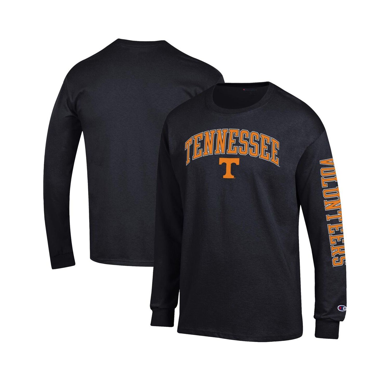 Men's Tennessee Orange Tennessee Volunteers Arch Over Logo 2-Hit Long Sleeve T-Shirt