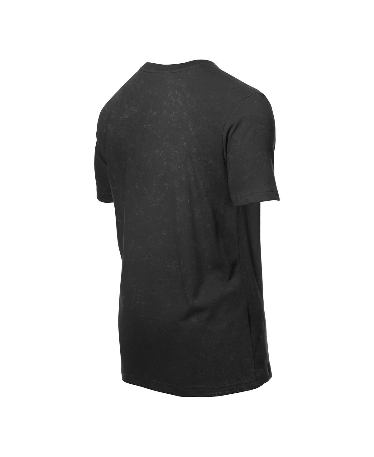 New Era Men's Black Miami Dolphins Retro Logo Enzyme Washed Oversized T-shirt In Black