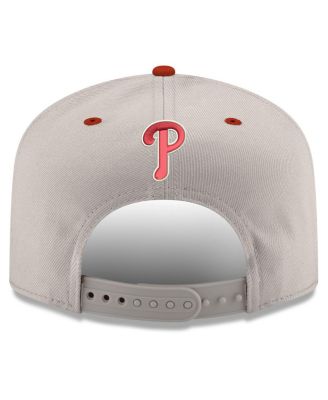 Men's Cream/Red Philadelphia Phillies Upside Down City Name A-Frame 9FIFTY Snapback Hat