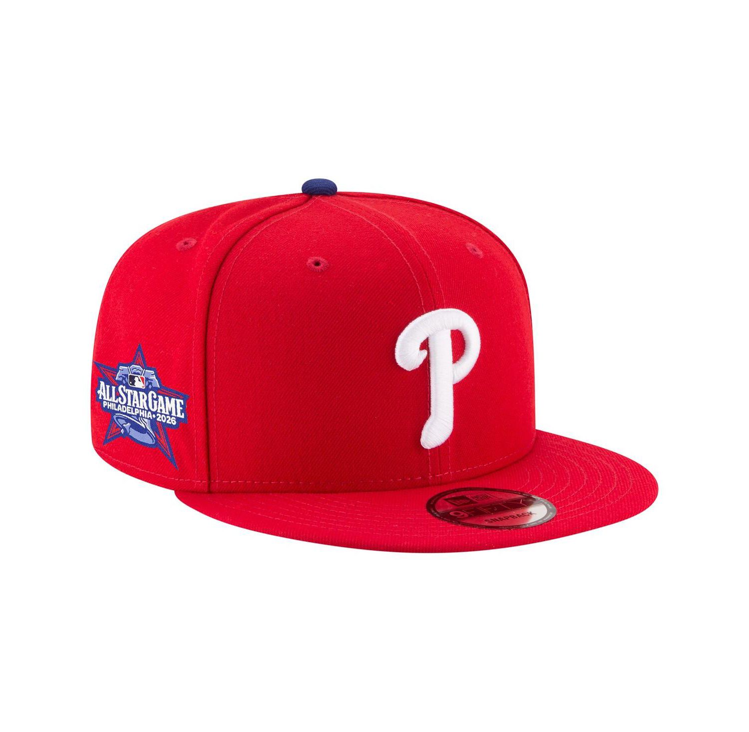 Men's Red Philadelphia Phillies 2026 All-Star Game Side Patch 9FIFTY Snapback Hat