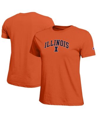 Champion - Women's Orange Illinois Fighting Illini Arched Over Logo T-Shirt
