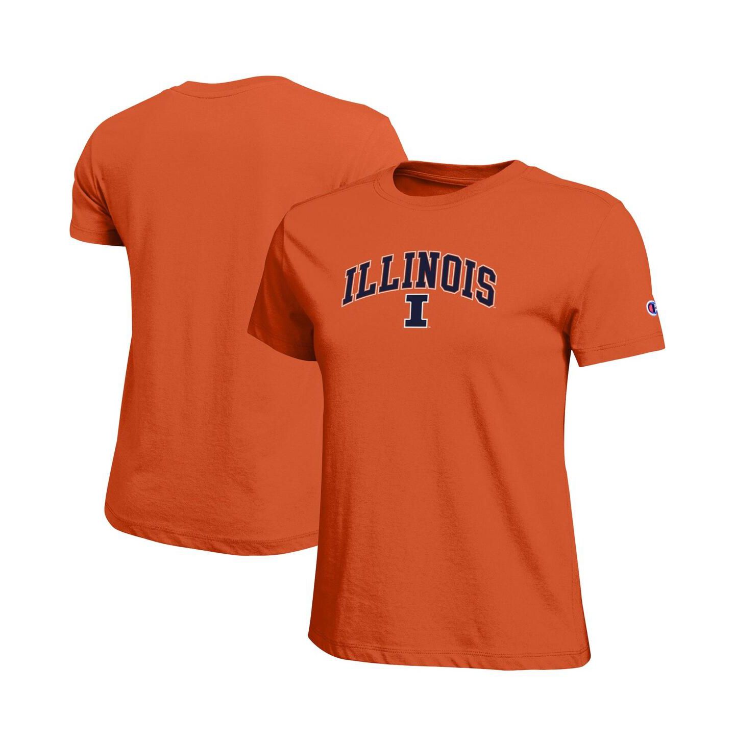 Женская футболка Champion Orange Illinois Fighting Illini Arched Over Logo — фото 1
