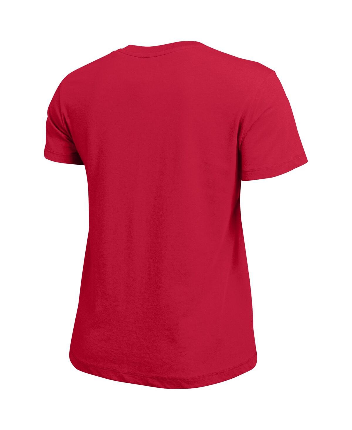 Champion Women's Scarlet Ohio State Buckeyes Arched Over Logo T-shirt In Red