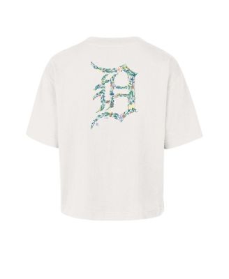 Women's Natural Detroit Tigers Full Bloom Cropped T-Shirt