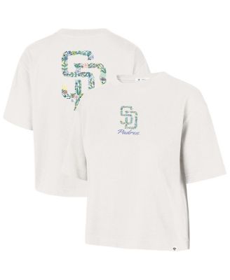 '47 Brand - Women's Natural San Diego Padres Full Bloom Cropped T-shirt