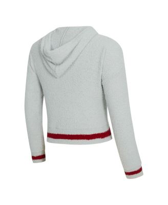 Women's 2-Piece Gray/Crimson Oklahoma Sooners Whitley Long Sleeve Hoodie Top and Shorts Set