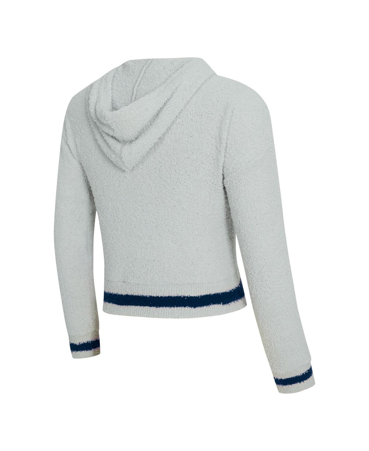 Concepts Sport Women's 2-piece Gray/navy Penn State Nittany Lions Whitley Long Sleeve Hoodie Top And Shorts Set In White