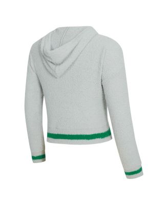 Women's 2-Piece Gray/Green Oregon Ducks Whitley Long Sleeve Hoodie Top and Shorts Set