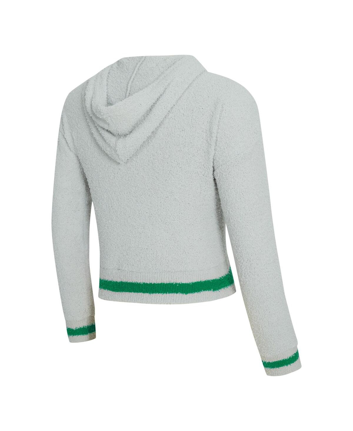 Concepts Sport Women's 2-piece Gray/green Oregon Ducks Whitley Long Sleeve Hoodie Top And Shorts Set In White