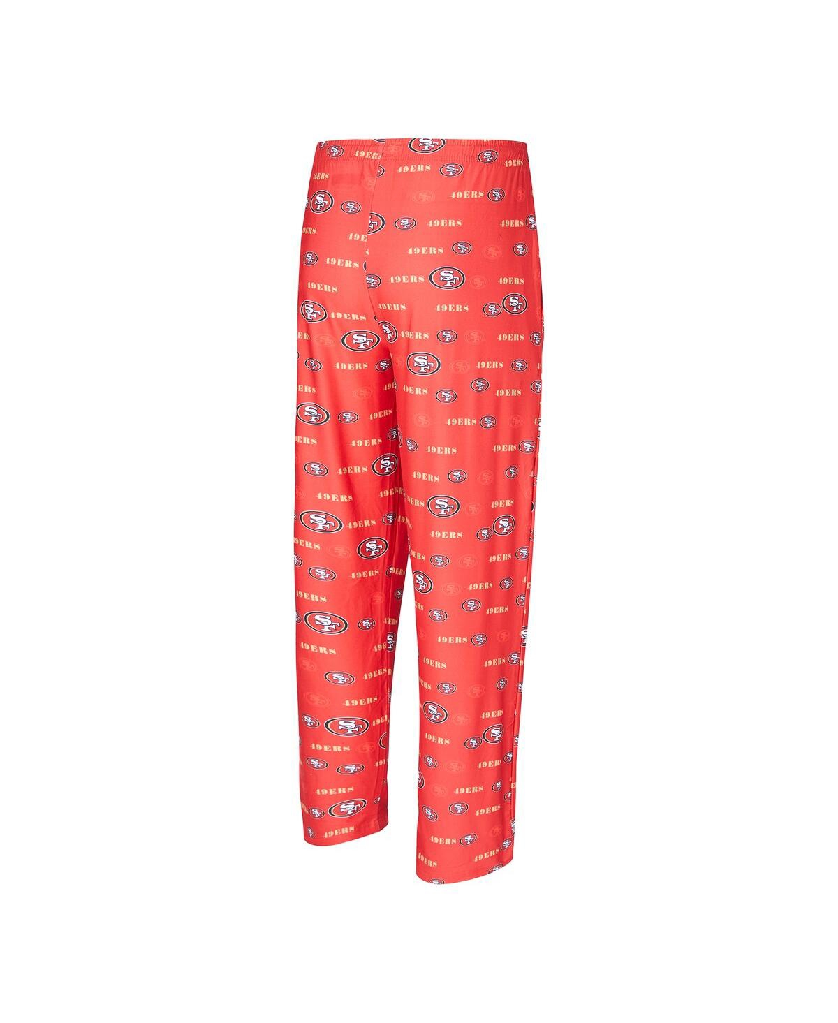 Concepts Sport Men's Scarlet San Francisco 49ers Mosaic All Over Print Pants In Red