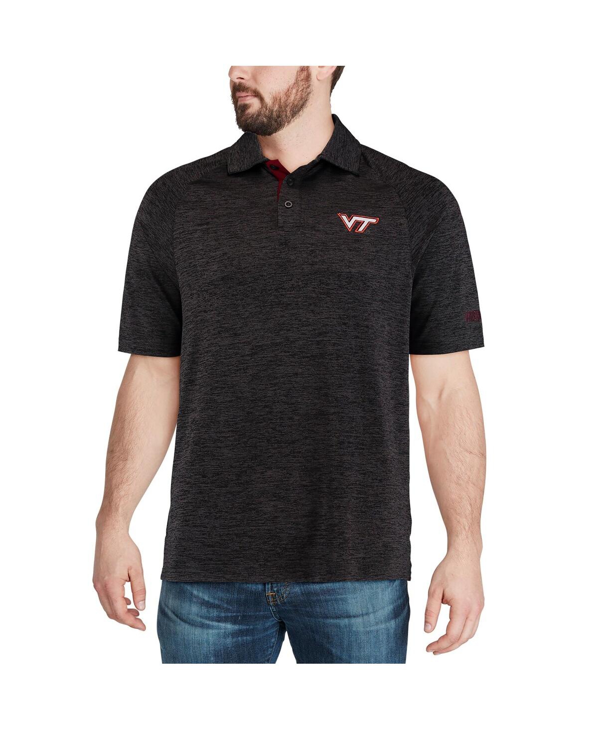 Colosseum Men's Black Virginia Tech Hokies Down Swing Polo Shirt